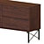 Modern Brown and White 4 Drawer IKEA MUSKEN Chest 3D model small image 3
