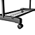 Adjustable Height Single Mobile Hanger with Shoe Shelf 3D model small image 5