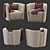 Frato Gstaad Armchair: Contemporary Elegance in 930x800x800mm 3D model small image 1