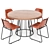 Elegant Dining Set 148 3D model small image 1