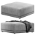 Amelia Soft Ottoman: Stylish Comfort for Your Home 3D model small image 3