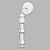 Elegant Violet Wall Light 3D model small image 2