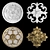Regal Rosettes 17: Elegant 2016 Gold & Gypsum Blend 3D model small image 1