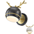 Elegant Deer Wall Light 3D model small image 1