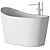 Elegant Flumood Bathtub: Antonio Lupi Design 3D model small image 4