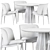  Stylish Abrey Chair & Burin Table 3D model small image 4