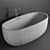 Elegant Woodbridge Matte Black Bathtub 3D model small image 3