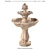 Solar Dual-Tier Fountain: Motion Blur Option 3D model small image 2