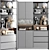 Modern Wardrobe & Display Cabinet 3D model small image 1