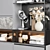 Modern Wardrobe & Display Cabinet 3D model small image 3