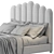 Eleanor Velvet Queen Bed 3D model small image 6