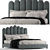Eleanor Velvet Queen Bed 3D model small image 7