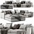 Flexform Armand Sofa Set 3D model small image 1