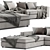 Flexform Armand Sofa Set 3D model small image 2