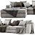 Flexform Armand Sofa Set 3D model small image 3