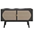 Elegant Rattan Sideboard: H70.5 x W120 x D45cm 3D model small image 1