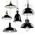 Industrial Metal Pendant Light Set 3D model small image 8