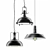 Industrial Metal Pendant Light Set 3D model small image 12