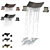 Dual-Handle Faucet Set 3D model small image 1