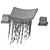 Dual-Handle Faucet Set 3D model small image 7