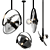 Radar Cyclope Pendant Lamp: Sleek and Stylish 3D model small image 1