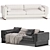 Modern Comfort: Howard Sofa in 2 Colors 3D model small image 3