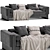 Modern Comfort: Howard Sofa in 2 Colors 3D model small image 6