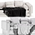 Modern Comfort: Howard Sofa in 2 Colors 3D model small image 7