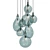 Modern Glass Canopy Pendant Light 3D model small image 1