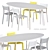 Modern Scandinavian GIDEÅ Table & JANINGE Chairs 3D model small image 5