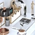 Modern Office Set - Desk, Chair, Lamp, Clock & Laptop 3D model small image 13
