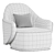 Luxurious Visionnaire Adele Armchair 3D model small image 3