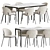 Princeton Chair Canto Table Dining Set 3D model small image 1
