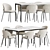 Princeton Chair Canto Table Dining Set 3D model small image 2