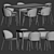 Princeton Chair Canto Table Dining Set 3D model small image 3