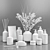 Sleek Bathroom Accessories Set 3D model small image 6