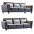 Ceni Volcanic Sofa: Modern Comfort by Article 3D model small image 3