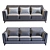 Ceni Volcanic Sofa: Modern Comfort by Article 3D model small image 5