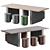 Accademia Concrete Table | Linear Design 3D model small image 1