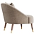 Elegant Margot Accent Armchair 3D model small image 3