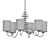 Elegant Wave 6-Light Chandelier 3D model small image 2