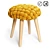 Yellow Round Stool by Atmosphera 3D model small image 1