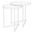 Sleek Marble Top End Table Set 3D model small image 2