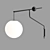 Sleek Glass Elegance: MALAMATA Wall Lamp 3D model small image 2