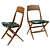 Sustainable Oak Chair & Dining Table 3D model small image 2