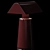 Elegant Caret Lamp in Dark Burgundy & Silk Grey 3D model small image 5