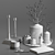 Elegant Decor Set: Murmur Candle & Diffuser 3D model small image 6