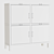 Hiba Steel 4-Door Sideboard: Sleek Storage Solution 3D model small image 2