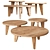 HKliving Teak Coffee Tables - Stylish and Functional 3D model small image 1