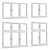 Elegant Wooden Windows - Various Sizes 3D model small image 1